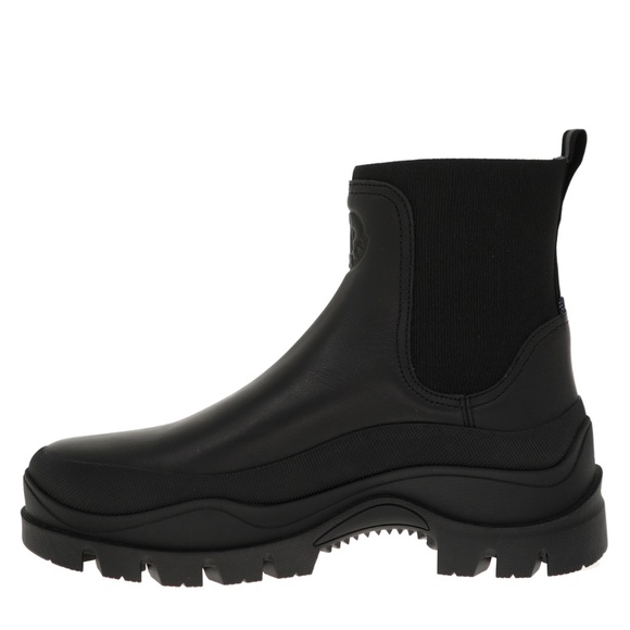 Moncler Larue Chelsea Ankle Boots Black Leather Size 10 US New main image 5